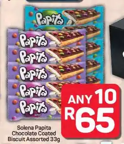 Pick n Pay Hypermarket Solena Papita Chocolate Coated Biscuit Assorted 33g offer