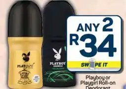 Pick n Pay Hypermarket Playboy or Playgirl Roll-on Deodorant offer