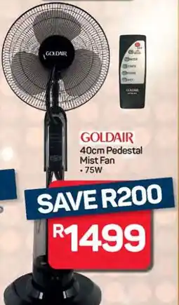 Pick n Pay Hypermarket GOLDAIR 40cm Pedestal Mist Fan offer
