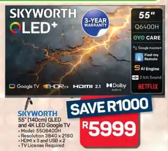 Pick n Pay Hypermarket SKYWORTH 55 QLED TV offer