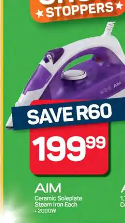 Pick n Pay Hypermarket AIM Ceramic Soleplate Steam Iron offer