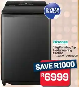 Pick n Pay Hypermarket Hisense 18kg Dark Grey Top Loader Washing Machine offer