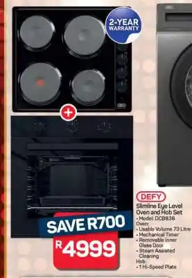 Pick n Pay Hypermarket DEFY Slimline Eye Level Oven and Hob Set offer