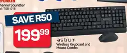 Pick n Pay Hypermarket Astrum Wireless Keyboard and Mouse Combo offer