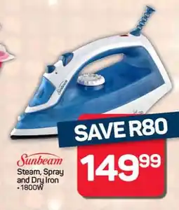 Pick n Pay Hypermarket Sunbeam Steam, Spray and Dry Iron offer