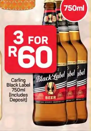 Pick n Pay Hypermarket Carling Black Label 750ml offer