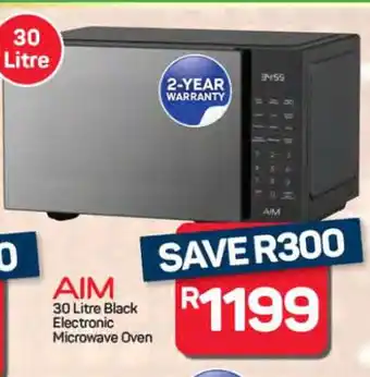 Pick n Pay Hypermarket AIM 30 Litre Black Electronic Microwave Oven offer