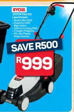 Pick n Pay Hypermarket RYOBI 1200W Electric Lawnmower offer