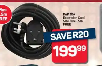 Pick n Pay Hypermarket PnP 10A Extension Cord offer