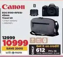 HiFi Corp Canon EOS R100+ RFS18-45mm Travel kit offer