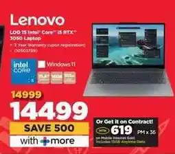 HiFi Corp Lenovo LQG 15 Intel Core i5 RTX 3050 Laptop offer