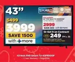HiFi Corp 43-Inch FHD Smart TV-43F6000F offer
