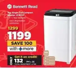 HiFi Corp Bennett Read 7kg Single Tub Compact Washer JCW112 offer