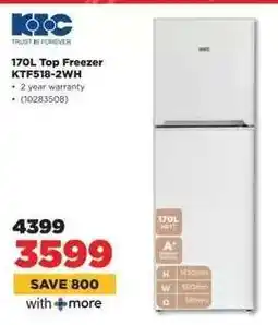 HiFi Corp 170L Top Freezer KTF518-2WH offer