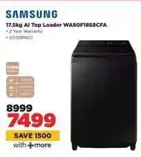 HiFi Corp Samsung 17.5kg AI Top Loader WA80F18S8CFA offer