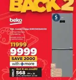 HiFi Corp Beko 316L Combi Fridge B3RCNE364HXB offer