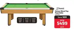 Makro Shoot Saloon Wood Top Pool Table offer