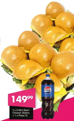 Save Hyper Mini Beef/ Chicken Sliders + Pepsi offer