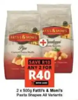 Checkers Fatti's & Moni's Pasta Shapes All Variants offer