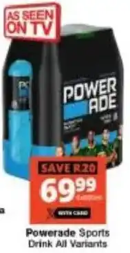 Checkers Powerade Sports Drink All Variants offer