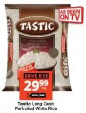Checkers Tastic Long Grain Parboiled White Rice offer
