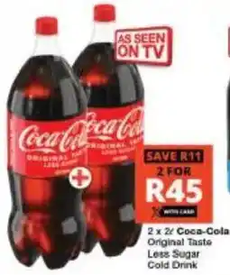 Checkers Coca-Cola Original Taste Less Sugar Cold Drink offer