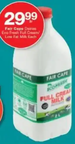 Checkers Fair Cape Dairies Eco Fresh Full Cream Low Fat Mak offer
