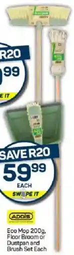 Pick n Pay Addis Eco Mop, Floor Broom or Dustpan and Brush Set offer