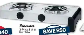 Pick n Pay Pineware 2-Plate Spiral Hotplate offer