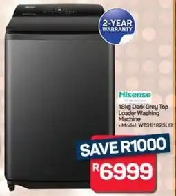 Pick n Pay Hisense Dark Grey Top Loader Washing Machine offer