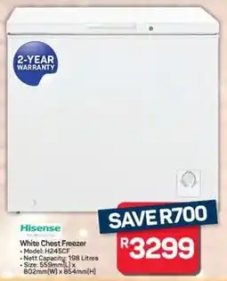 Pick n Pay Hisense White Chest Freezer offer