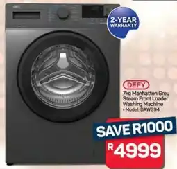 Pick n Pay Defy Manhatten Grey Steam Front Loader Washing Machine offer