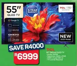 Pick n Pay TCL 55" 140cm QLED TV offer