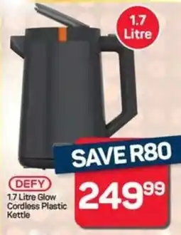 Pick n Pay Defy Glow Cordless Plastic Kettle offer