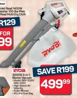 Pick n Pay Ryobi 3000W 3-in-1 Blower Vacuum offer