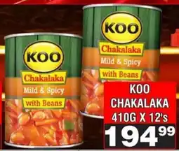 Advance Cash n Carry Koo Chakalaka offer