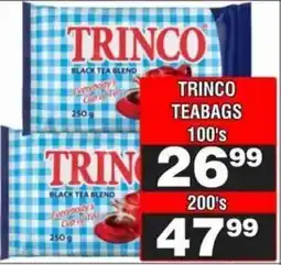 Advance Cash n Carry Trinco Teabags offer