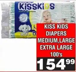 Advance Cash n Carry Kiss kids diapers medium, large, extra large offer