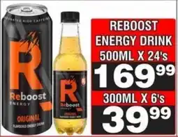 Advance Cash n Carry Reboost energy drink offer