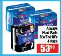 Devland Cash And Carry Always Maxi Pads offer
