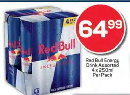 Pick n Pay Red Bull Energy Drink Assorted 4 x 250ml Per Pack offer