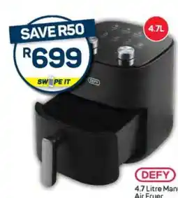 Pick n Pay DEFY 4.7 Litre Manual Air Fryer offer