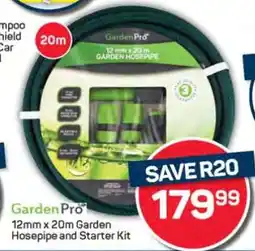 Pick n Pay GardenPro 12mm x 20m Garden Hosepipe and Starter Kit offer