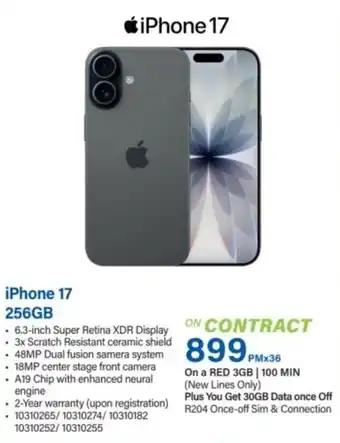 Incredible Connection iPhone 17 256GB offer