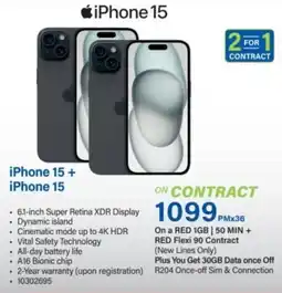 Incredible Connection iPhone 15 + iPhone 15 offer