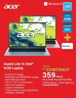 Incredible Connection Acer Aspire Lite 14 Intel N150 Laptop offer
