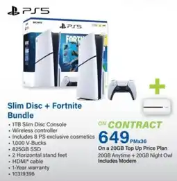 Incredible Connection PS5 Slim Disc + Fortnite Bundle offer