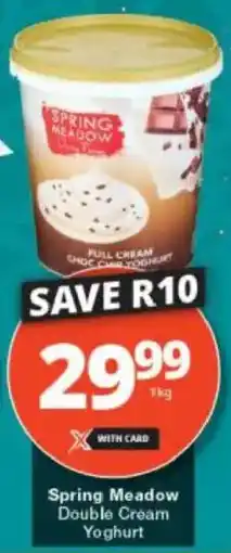 Checkers Spring Meadow Double Cream Yoghurt offer