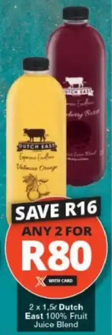 Checkers Dutch East 100% Fruit Juice Blend offer