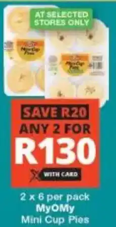Checkers MyOMy Mini Cup Pies offer